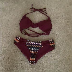 Maroon Bikini